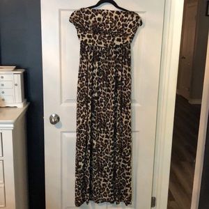 Animal Print Maxi Dress- Fits like XL